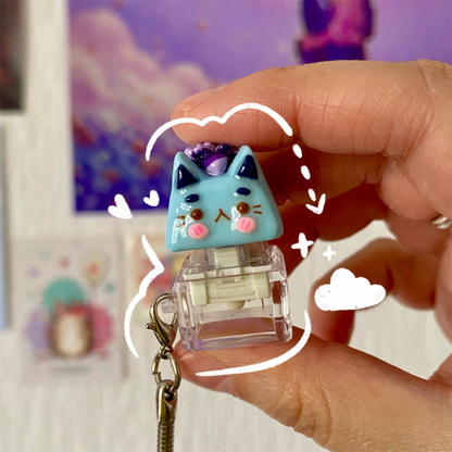 Kawaii Keycap Clicker Keychain