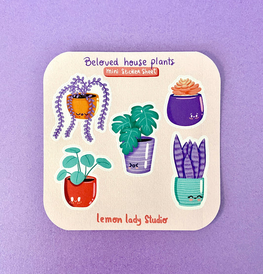 "Beloved House Plants" Sticker Sheet