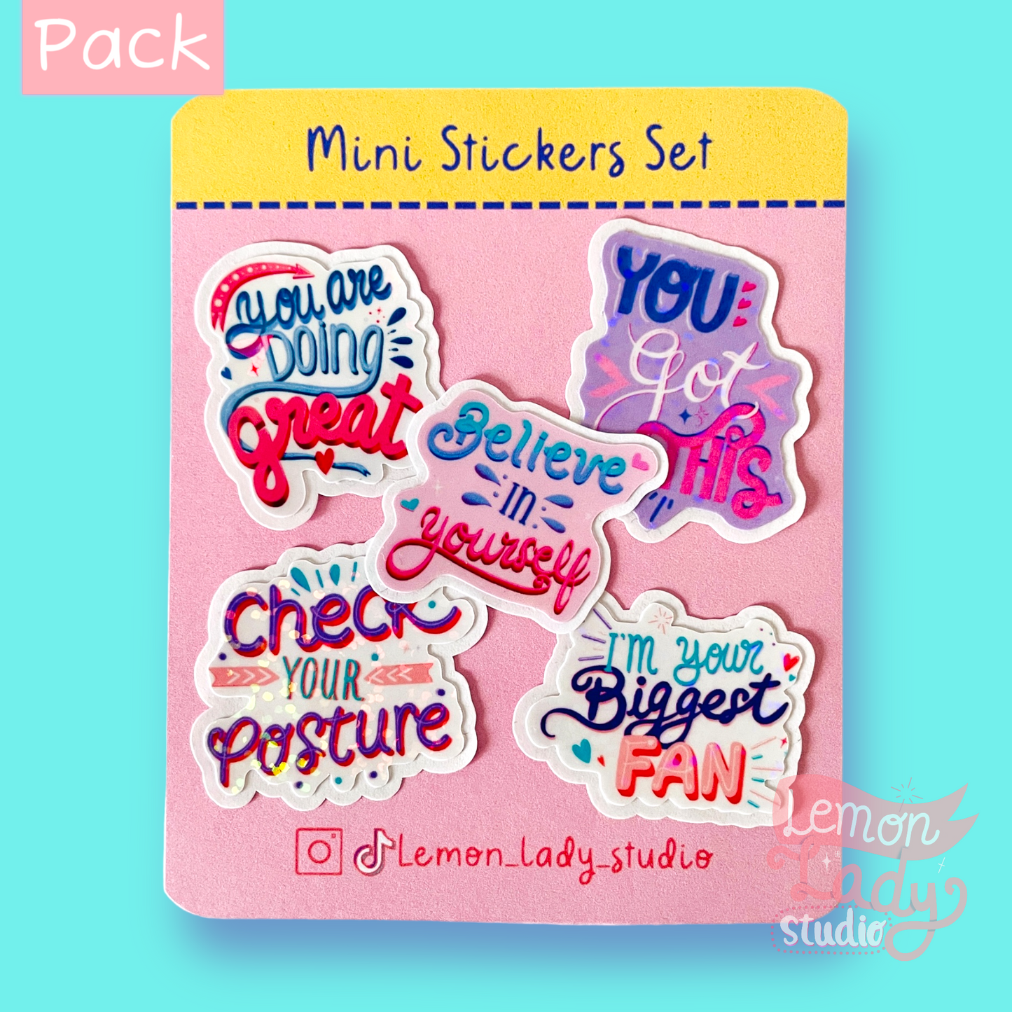 Positive Affirmations Sticker Pack - Mini