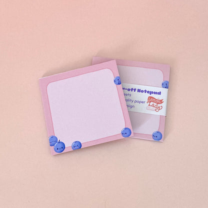 "Blueberries on the loose" Tear-off Square Notepad