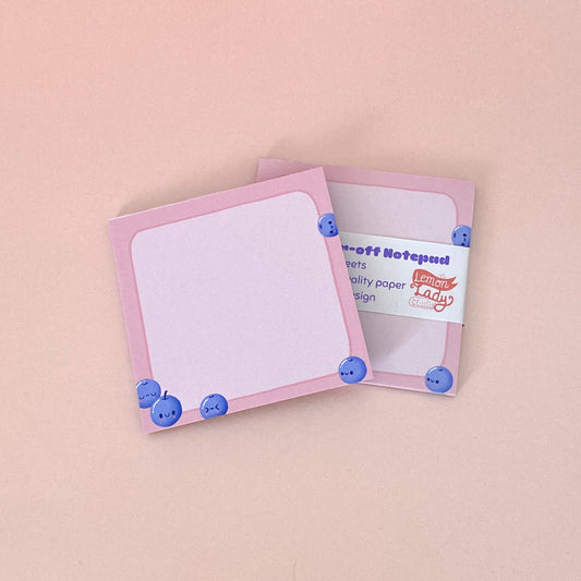 "Blueberries on the loose" Tear-off Square Notepad