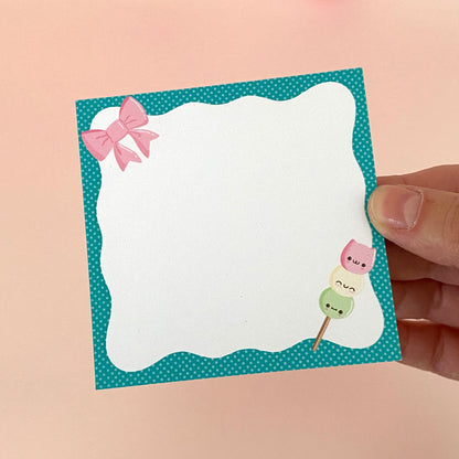 Kawaii Dango Stick Square notepad