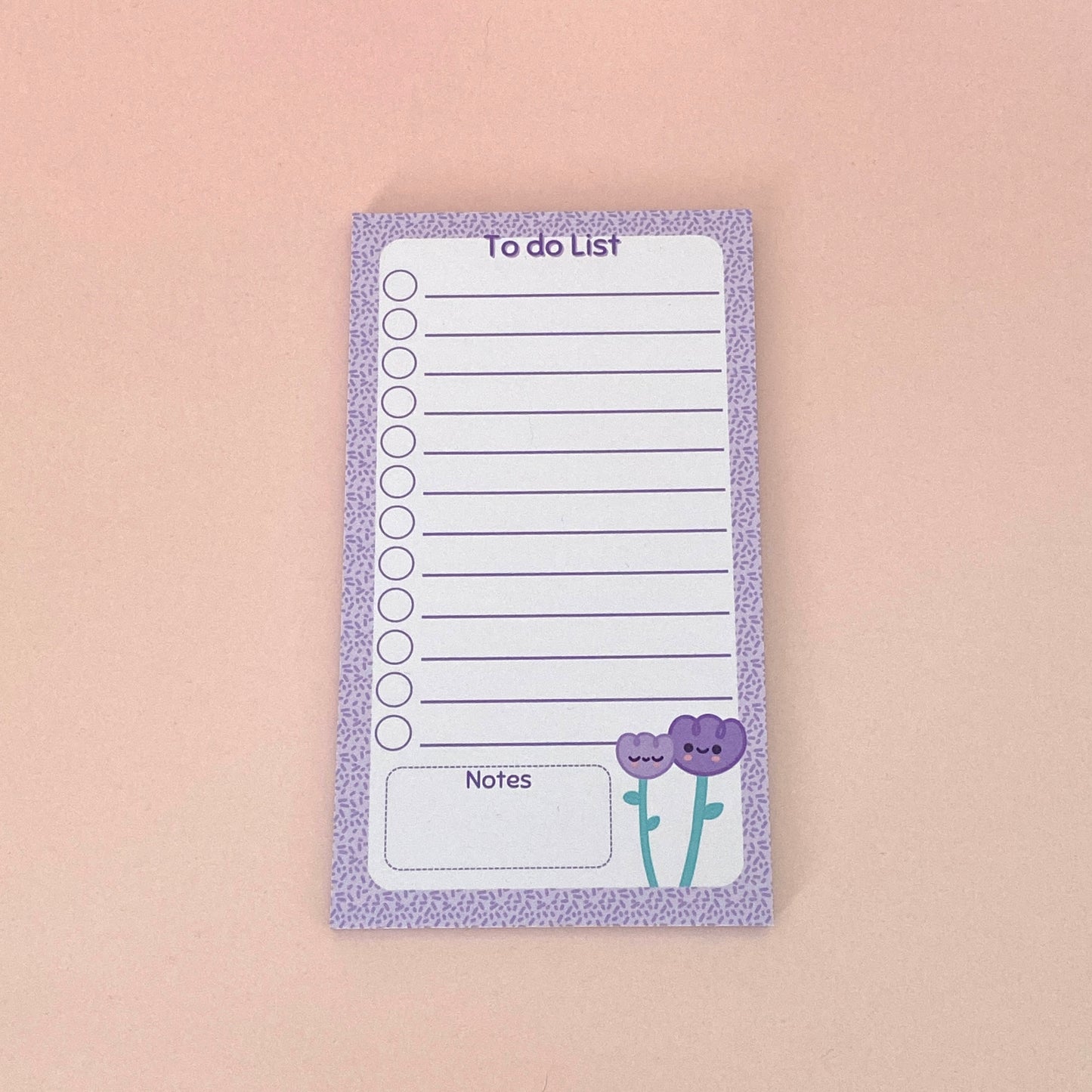 Kawaii Flowers "To-do" Long Tear-off Notepad