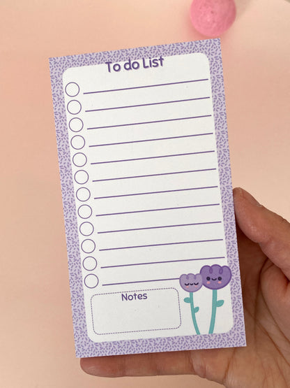 Kawaii Flowers "To-do" Long Tear-off Notepad