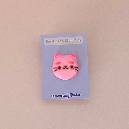 Kitty Polymer Clay Pins