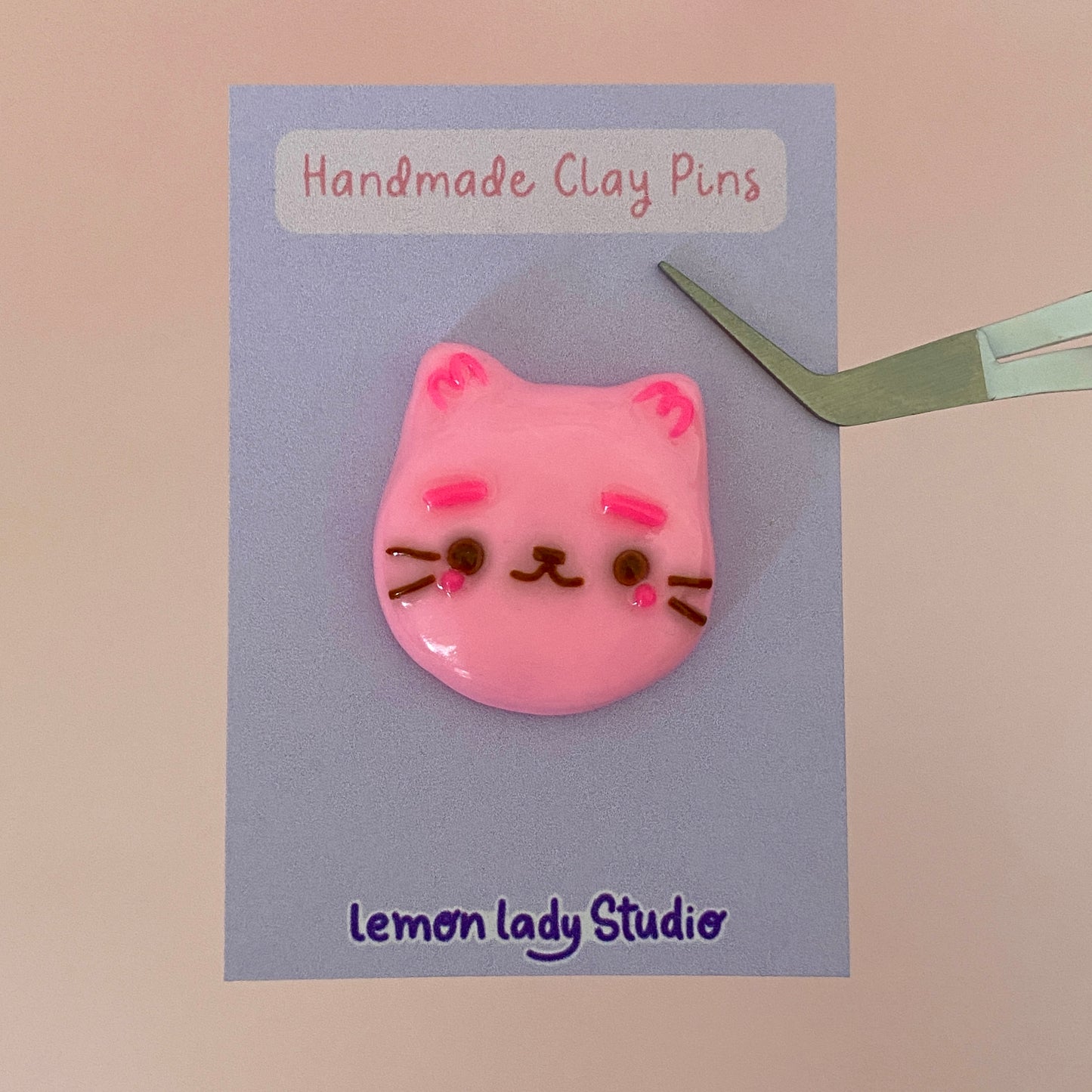 Kitty Polymer Clay Pins