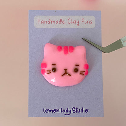 Kitty Polymer Clay Pins