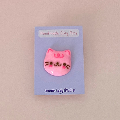 Kitty Polymer Clay Pins