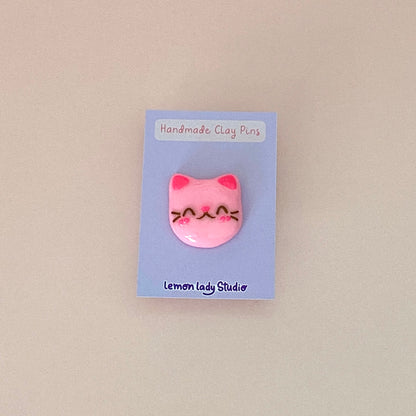 Kitty Polymer Clay Pins