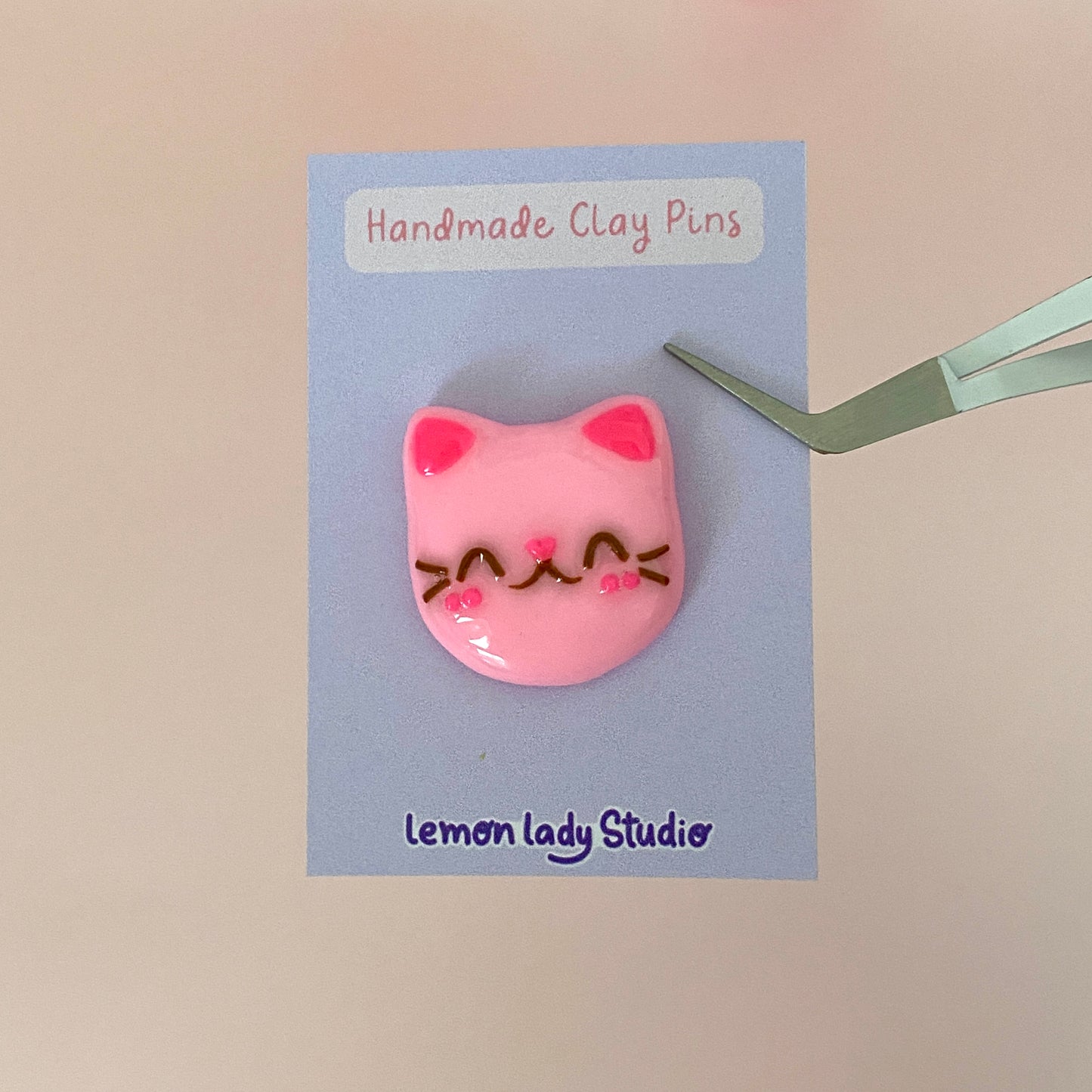 Kitty Polymer Clay Pins