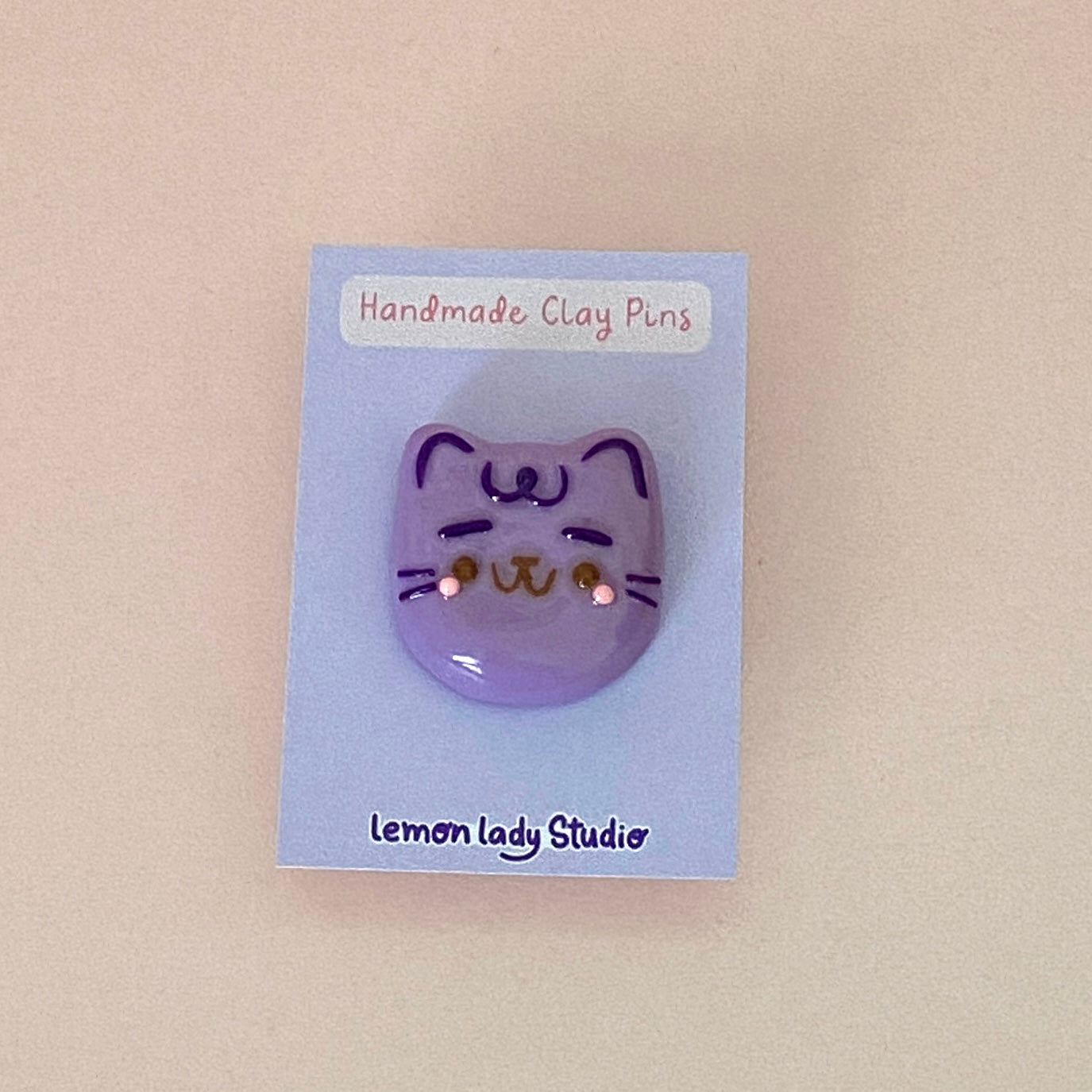 Kitty Polymer Clay Pins