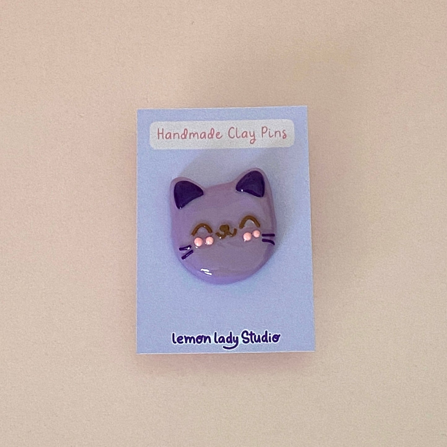 Kitty Polymer Clay Pins