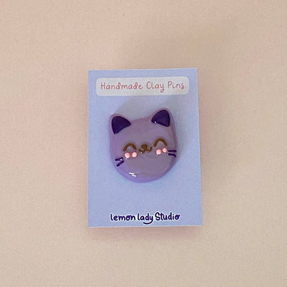 Kitty Polymer Clay Pins