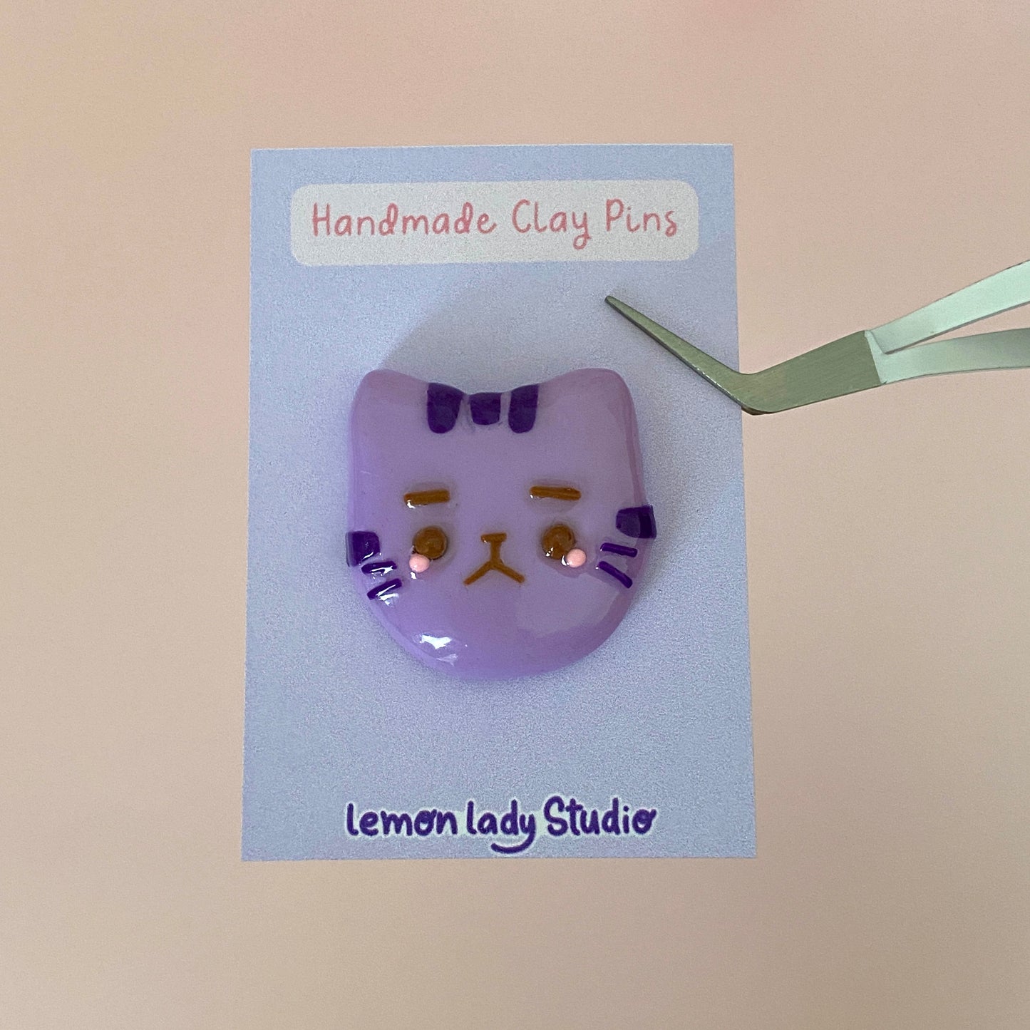 Kitty Polymer Clay Pins