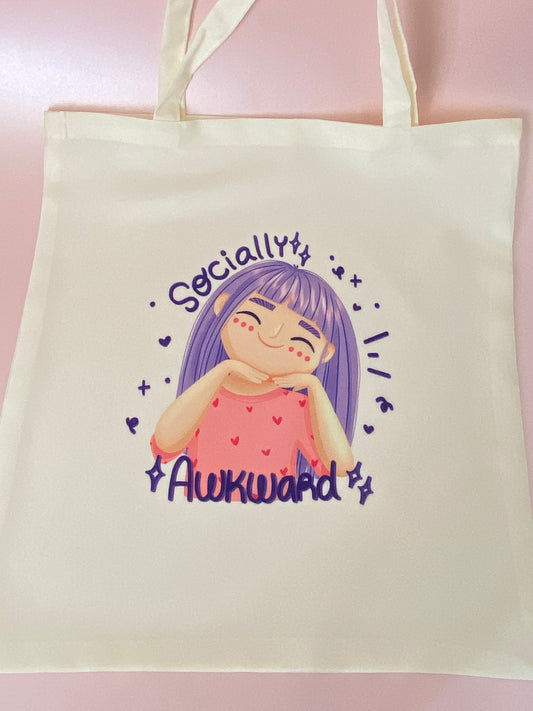 "Socially Awkward" Tote Bag