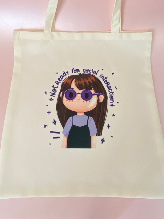 "Not ready for social interaction" Tote bag