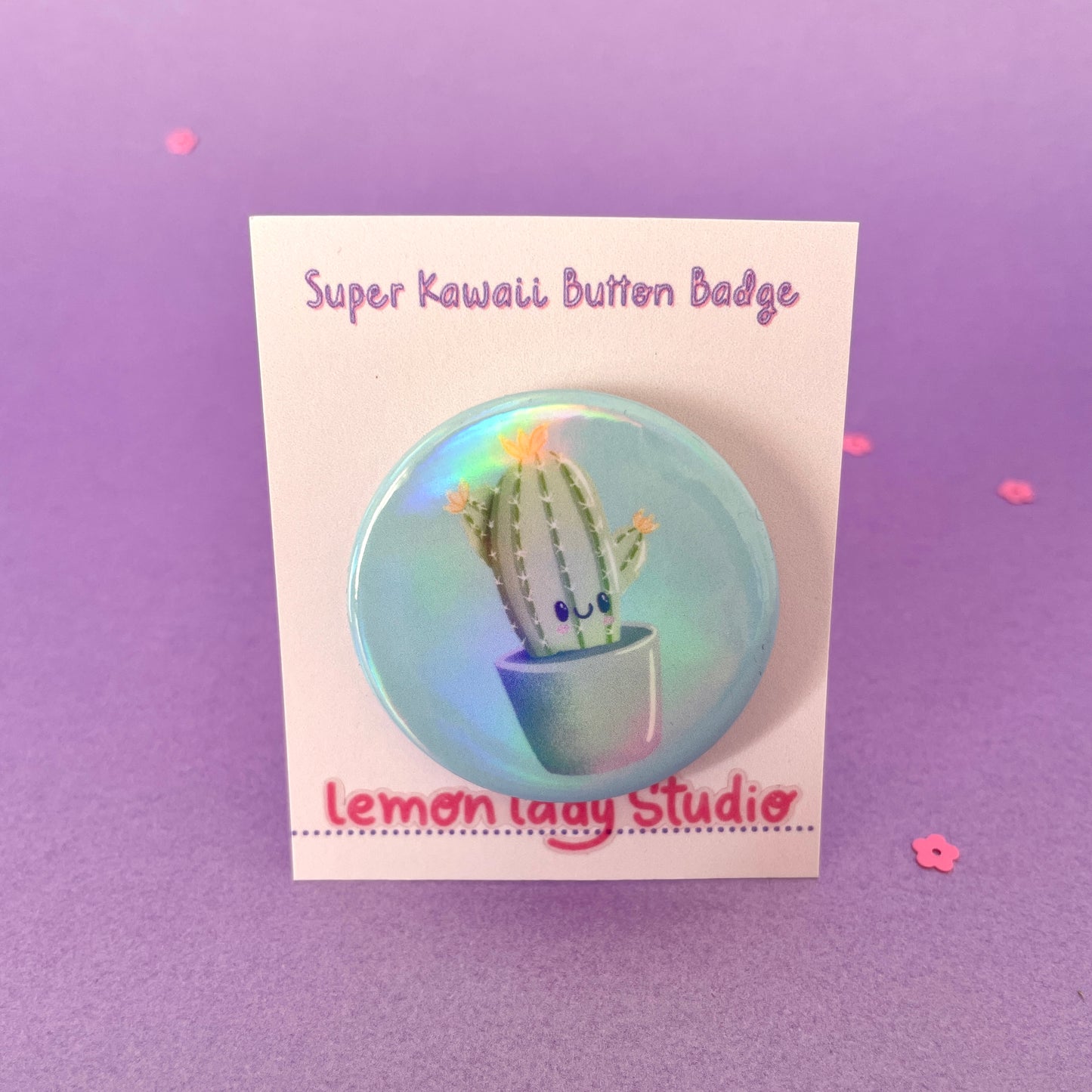 Cute little cactus - Kawaii Button Badge