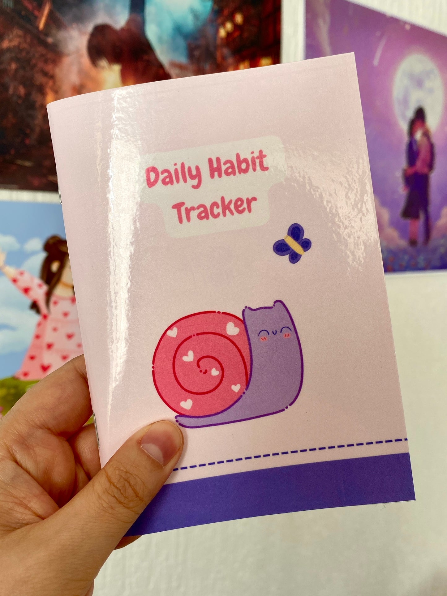 Cute Snail, 12-month Habit Tracker Booklet