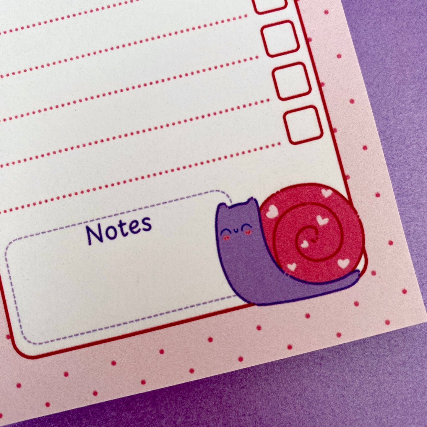 Cute Snail Habit Tracker,  Long Tear-off Notepad