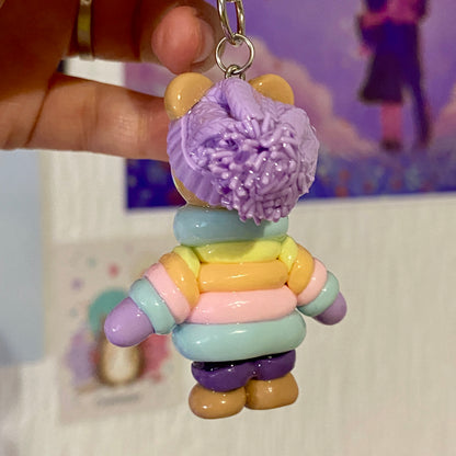 Cute Puffy Jacket Bear | Handmade Keychain