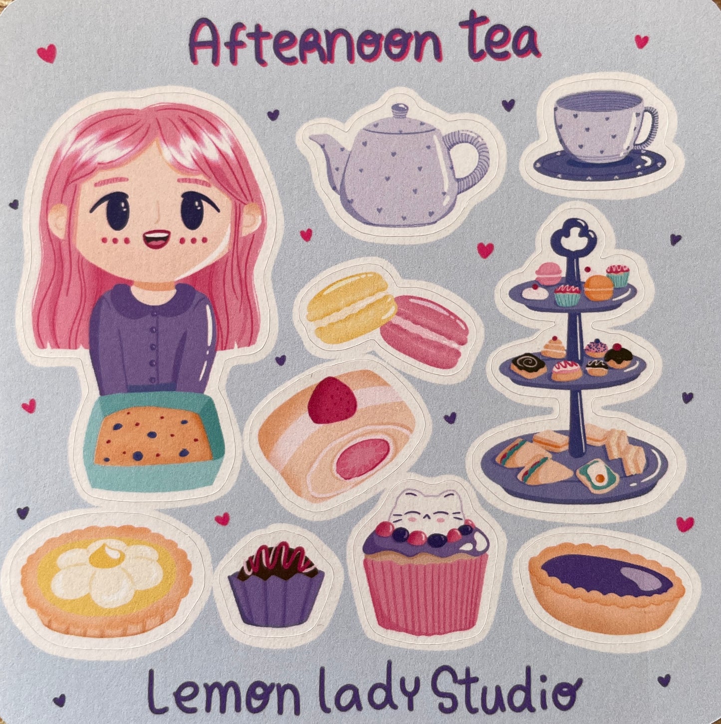 "Afternoon Tea" Sticker Sheet