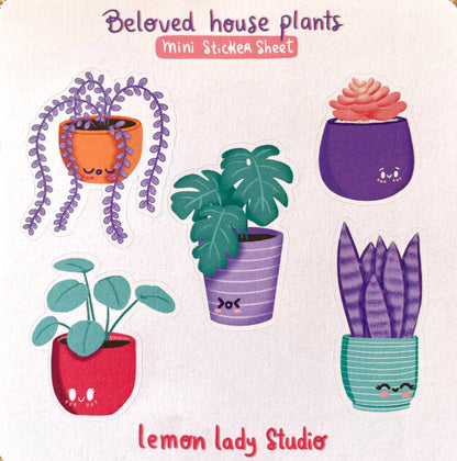 "Beloved House Plants" Sticker Sheet