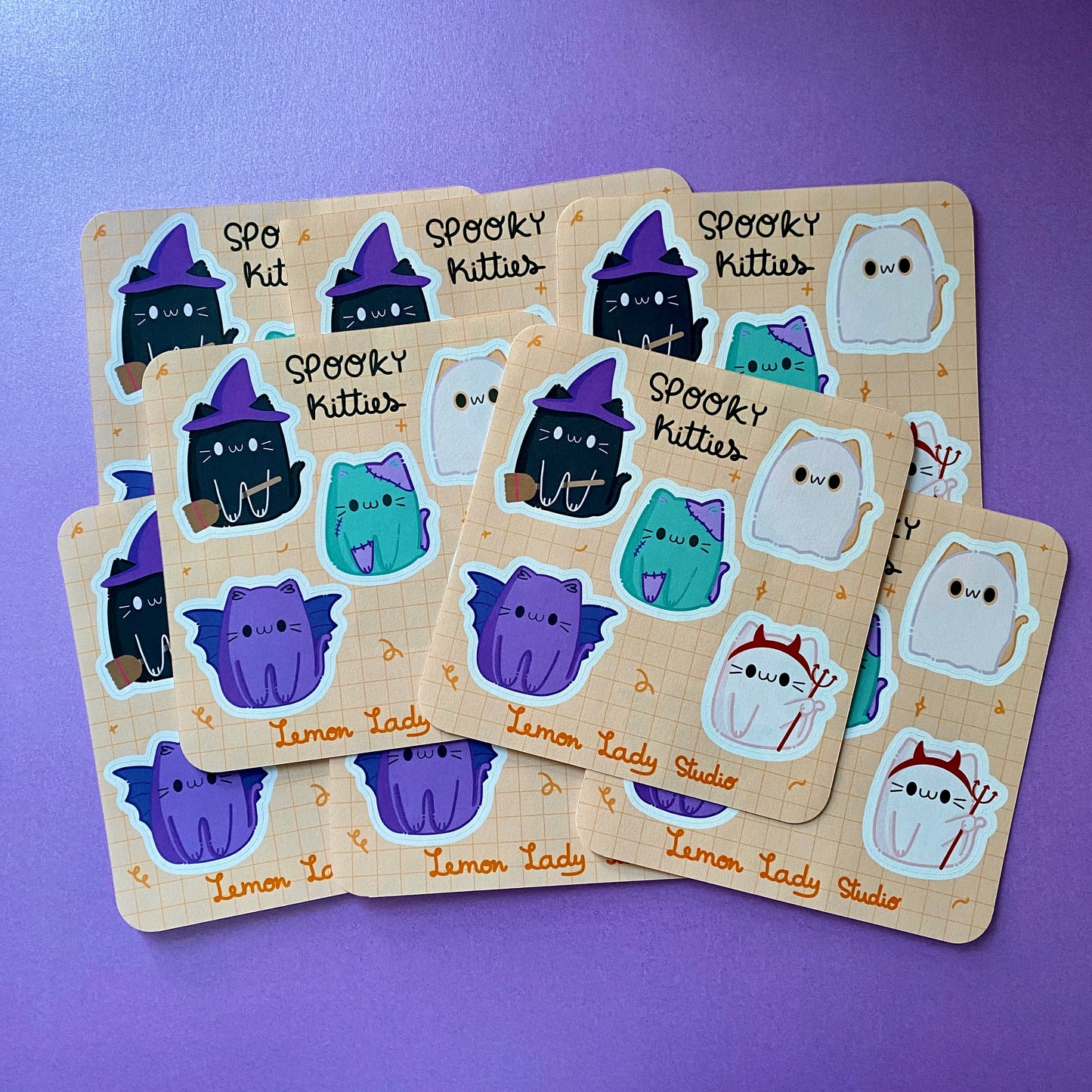 Halloween Sticker Sheet | Spooky Kitties