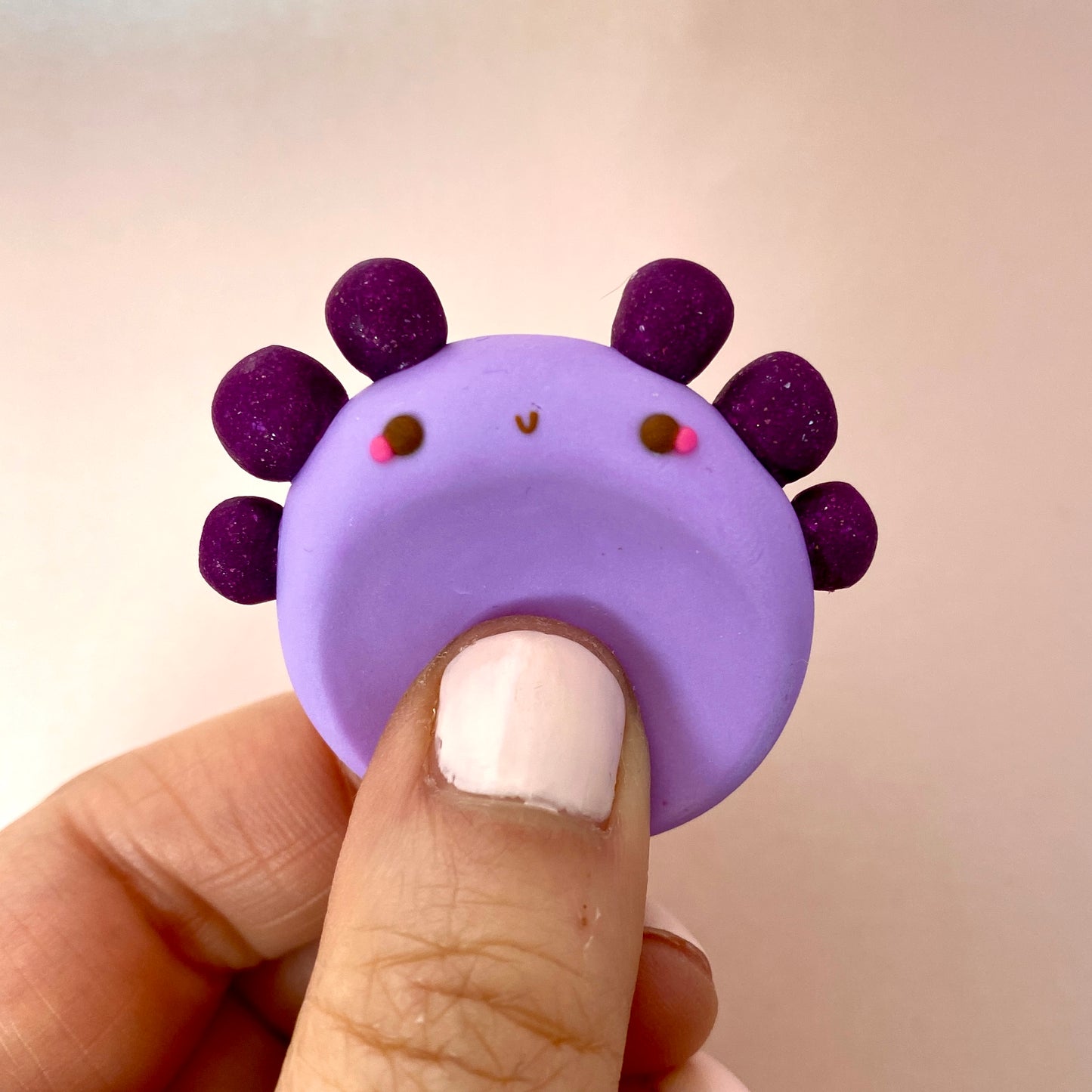 Purple Axolotl Worry Companion