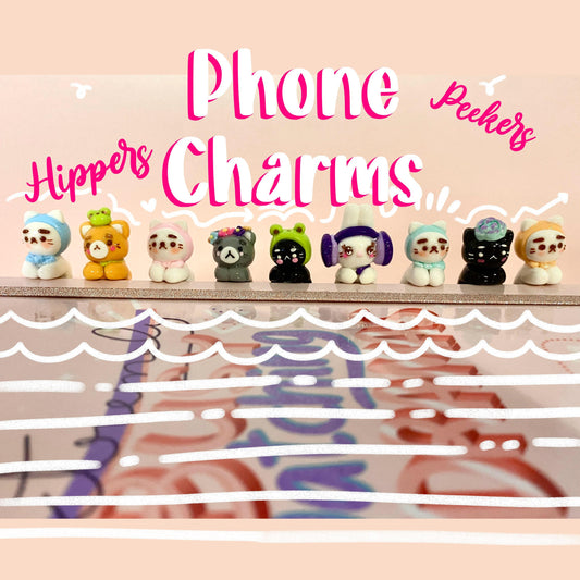 Kawaii Peeker Phone charm | Hipper