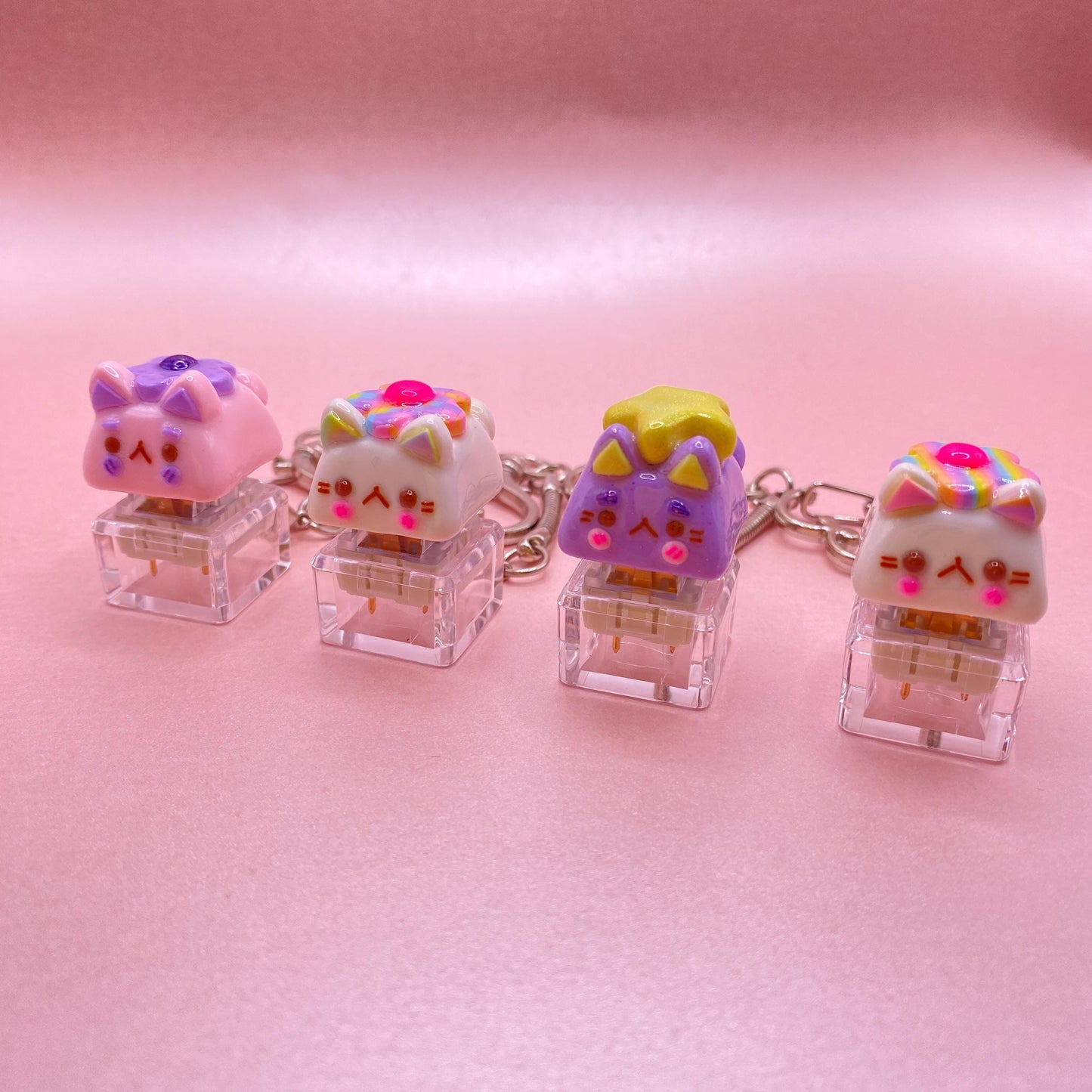 Kawaii Cat Keycap Clicker Toy