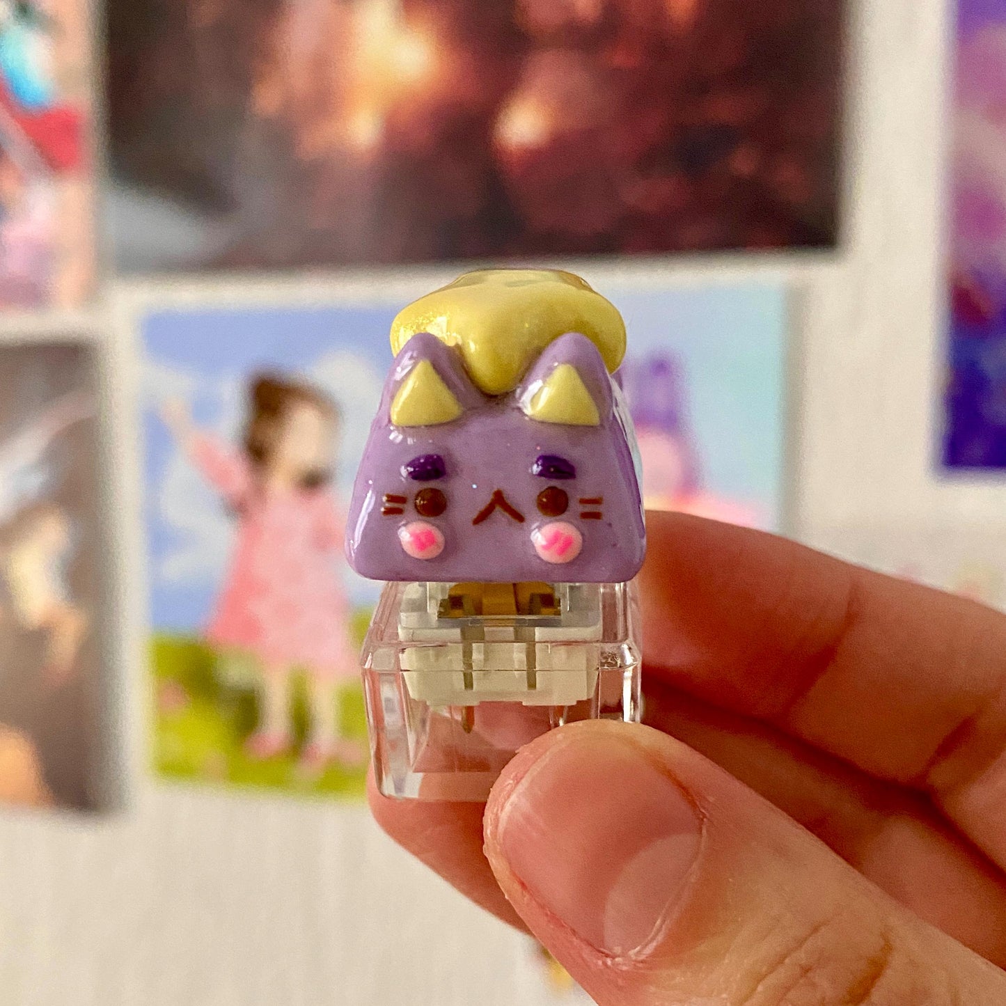 Kawaii Cat Keycap Clicker Toy