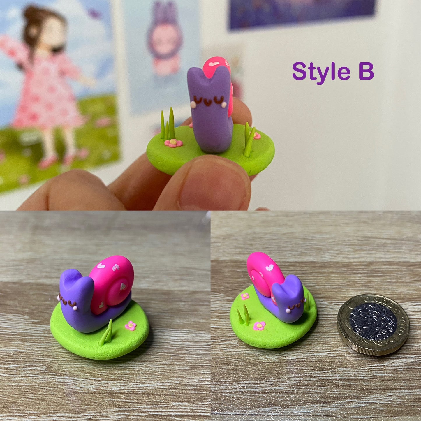 Tiny kawaii Snail Desk Friend