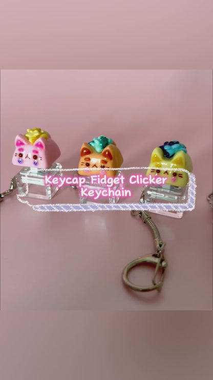 Kawaii Keycap Clicker Keychain