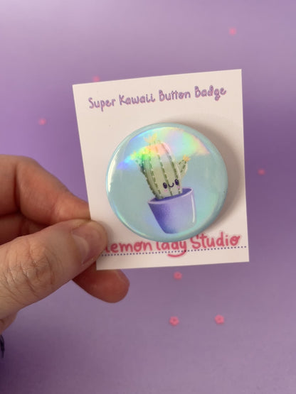 Cute little cactus - Kawaii Button Badge