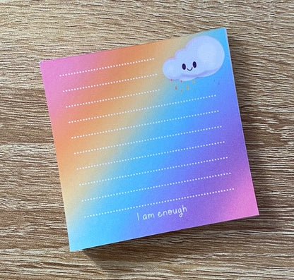 Rainbow Cloud 7 x 7 Tear off Notepad